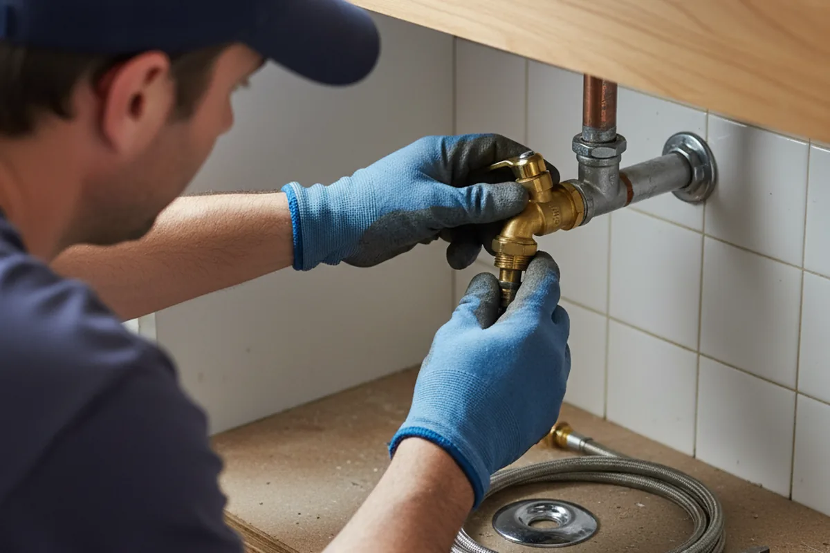 Shutoff valve and fitting work during Burst Pipe Repair in Hayden